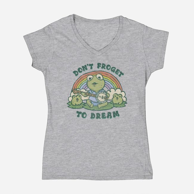 Don't Froget To Dream-womens v-neck tee-kg07