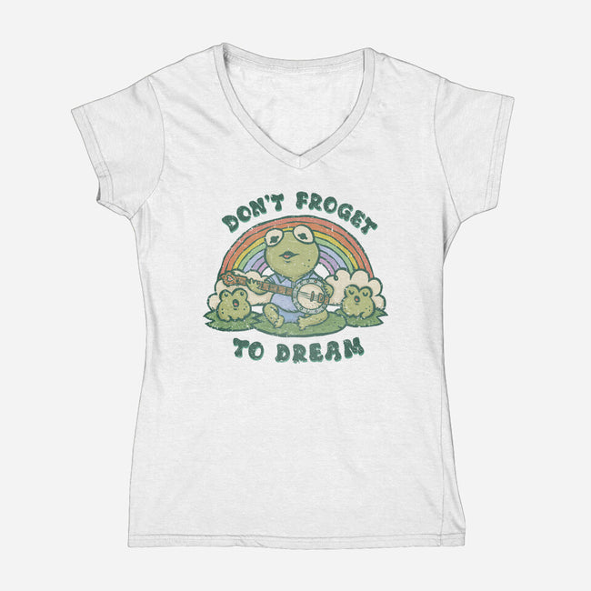 Don't Froget To Dream-womens v-neck tee-kg07