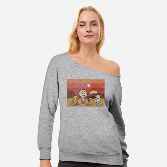 You Are My Only Hope-womens off shoulder sweatshirt-kg07