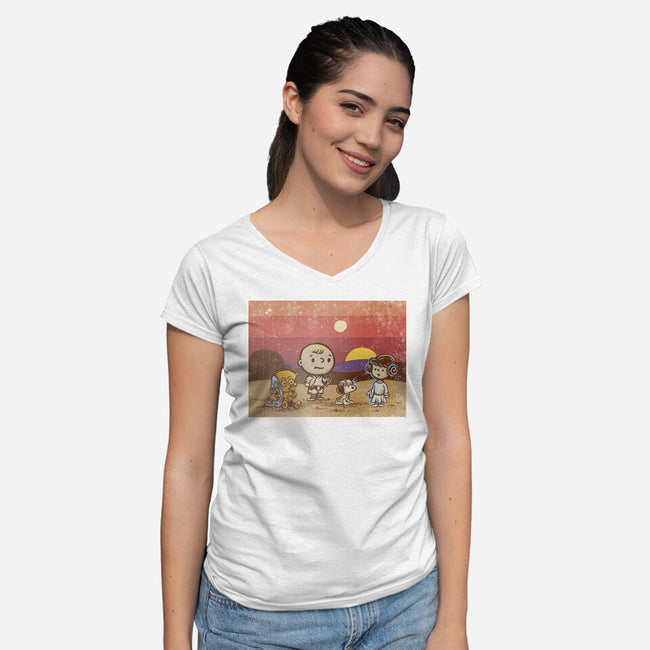 You Are My Only Hope-womens v-neck tee-kg07