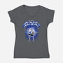 Shiny Metal-womens v-neck tee-retrodivision