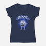 Shiny Metal-womens v-neck tee-retrodivision