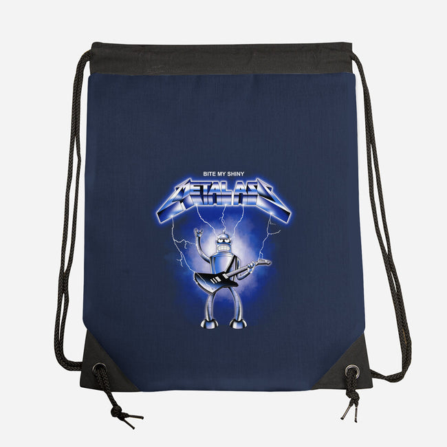 Shiny Metal-none drawstring bag-retrodivision
