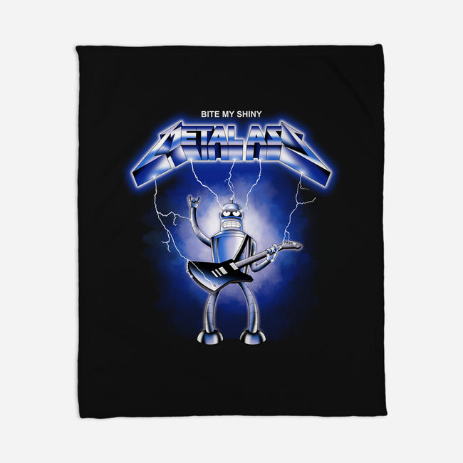 Shiny Metal-none fleece blanket-retrodivision