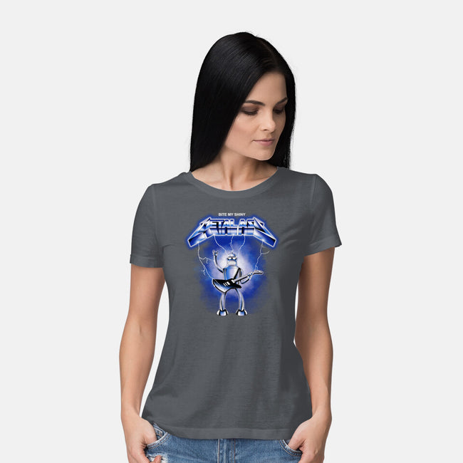 Shiny Metal-womens basic tee-retrodivision