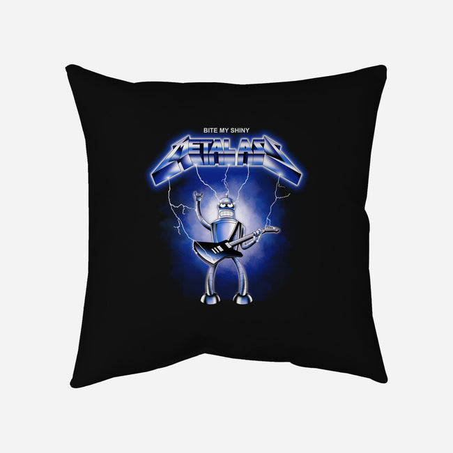 Shiny Metal-none removable cover w insert throw pillow-retrodivision