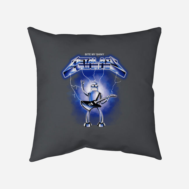 Shiny Metal-none removable cover w insert throw pillow-retrodivision
