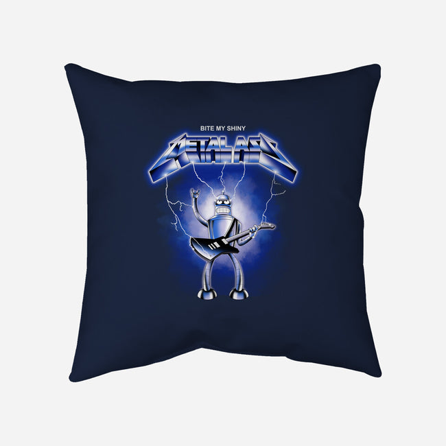 Shiny Metal-none removable cover w insert throw pillow-retrodivision