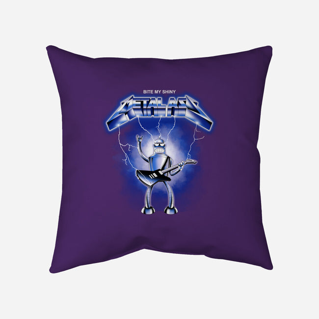 Shiny Metal-none removable cover w insert throw pillow-retrodivision