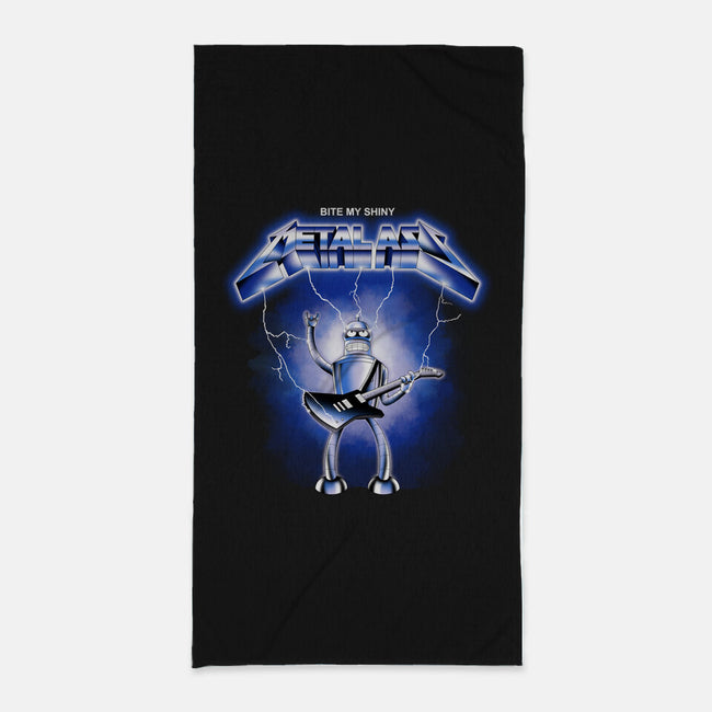 Shiny Metal-none beach towel-retrodivision