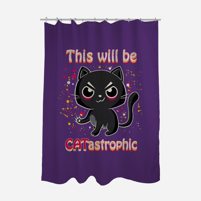 Catastrophic-none polyester shower curtain-NMdesign
