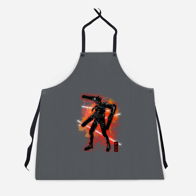 Cosmic Chainsaw-unisex kitchen apron-fanfreak1