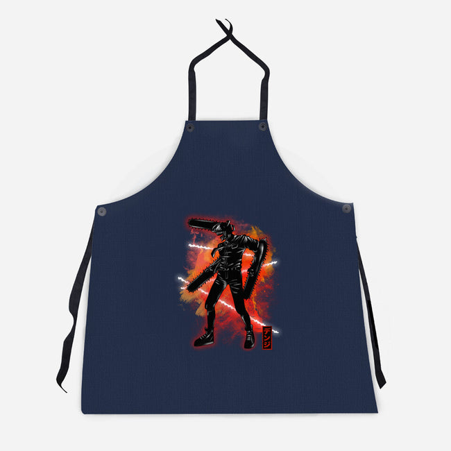 Cosmic Chainsaw-unisex kitchen apron-fanfreak1