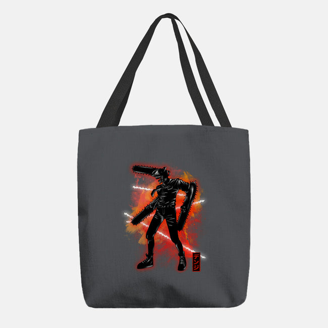 Cosmic Chainsaw-none basic tote bag-fanfreak1