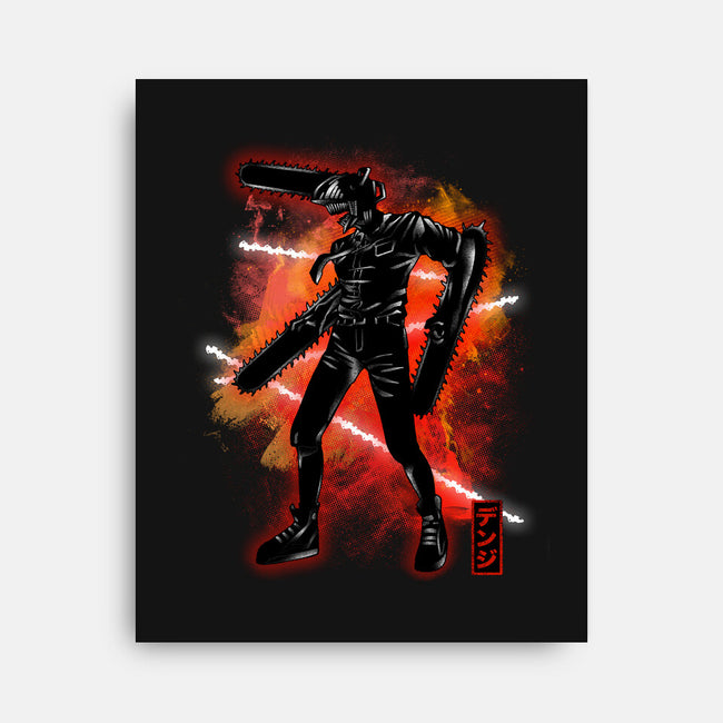 Cosmic Chainsaw-none stretched canvas-fanfreak1