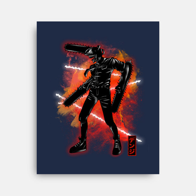 Cosmic Chainsaw-none stretched canvas-fanfreak1