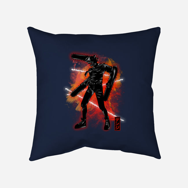 Cosmic Chainsaw-none removable cover throw pillow-fanfreak1