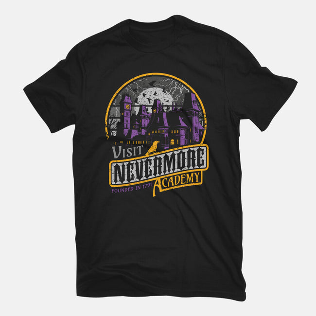 Visit Nevermore-womens fitted tee-Olipop