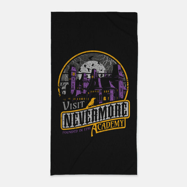 Visit Nevermore-none beach towel-Olipop