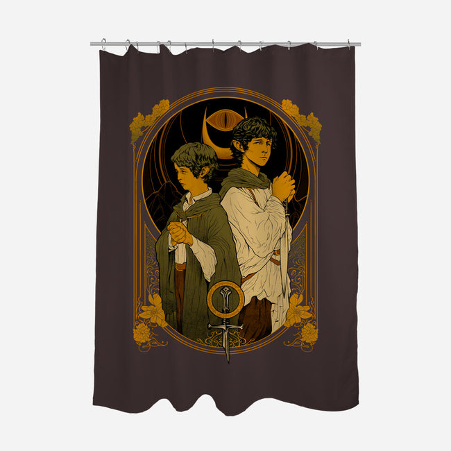 Fellow Travelers-none polyester shower curtain-Hafaell