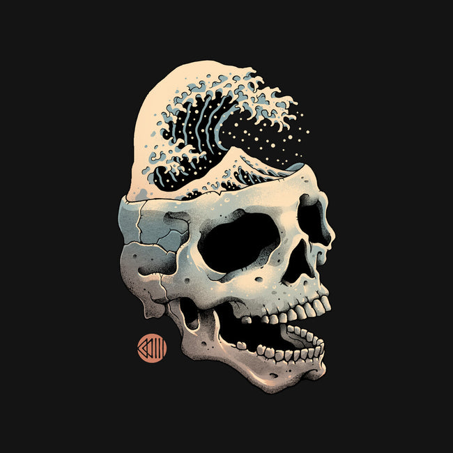 Skull Wave-none removable cover w insert throw pillow-vp021