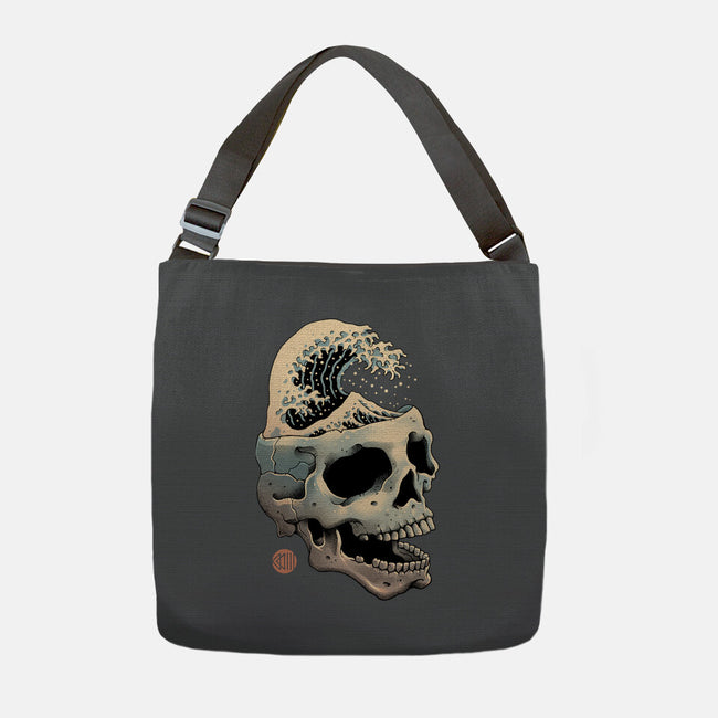 Skull Wave-none adjustable tote bag-vp021