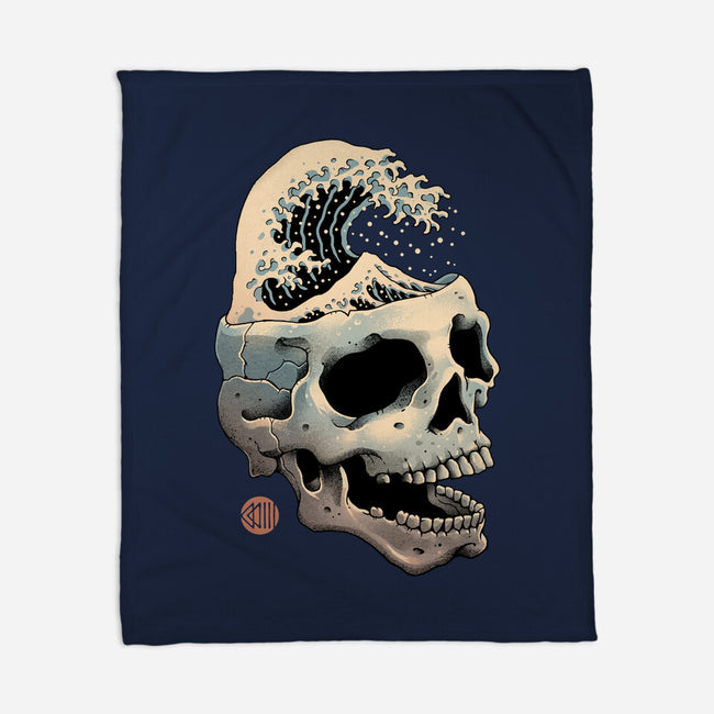 Skull Wave-none fleece blanket-vp021