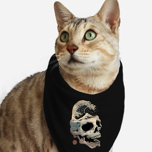 Skull Wave-cat bandana pet collar-vp021