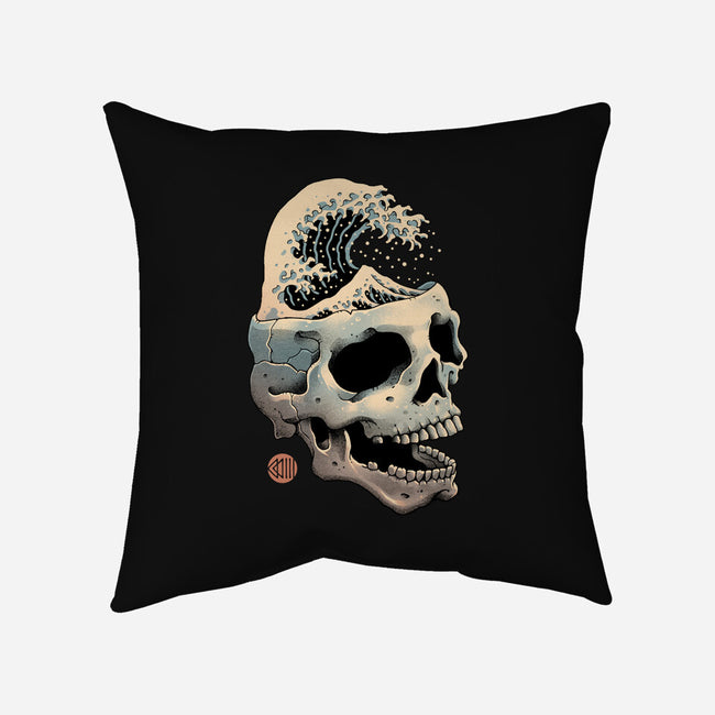 Skull Wave-none removable cover w insert throw pillow-vp021