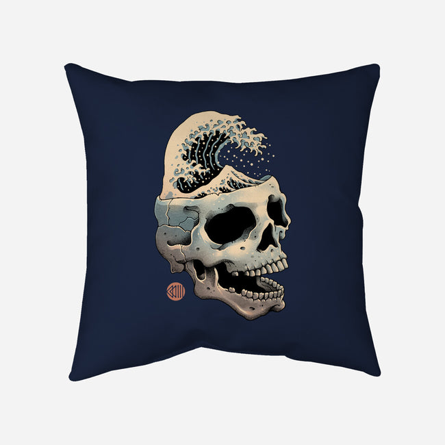 Skull Wave-none removable cover w insert throw pillow-vp021
