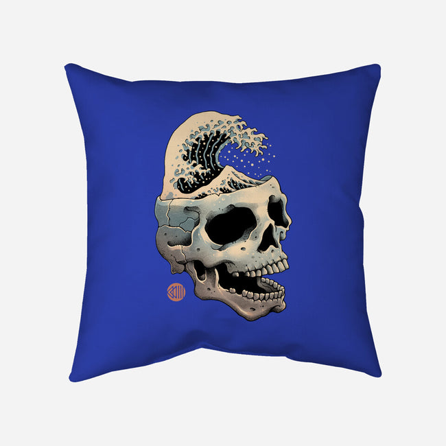 Skull Wave-none removable cover w insert throw pillow-vp021