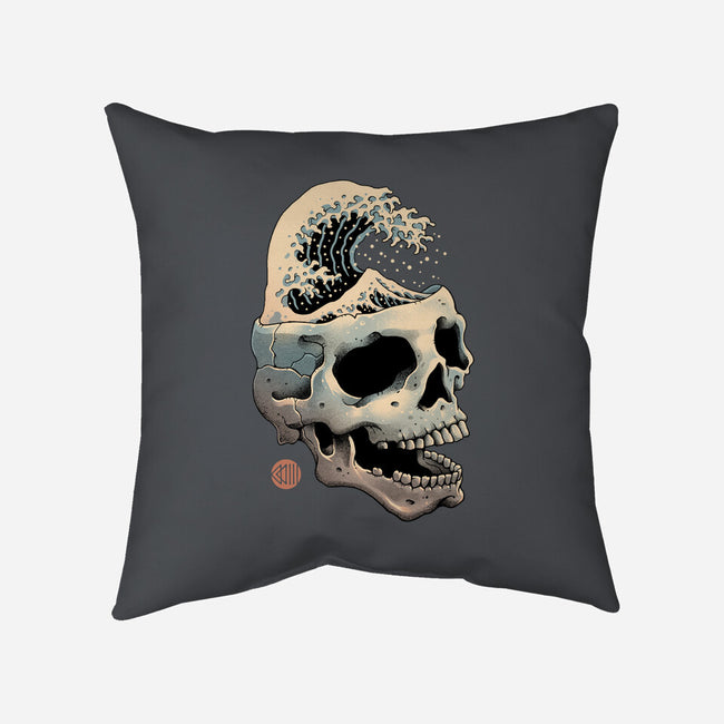 Skull Wave-none removable cover throw pillow-vp021