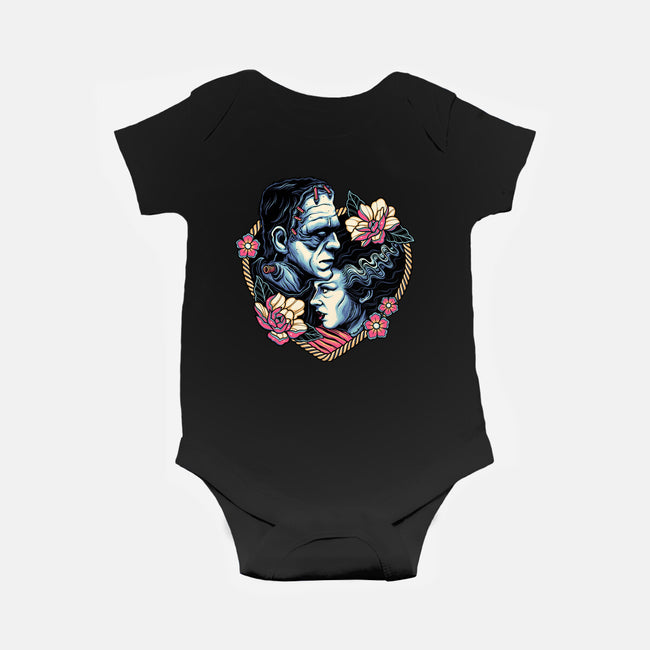 Love Monsters-baby basic onesie-momma_gorilla