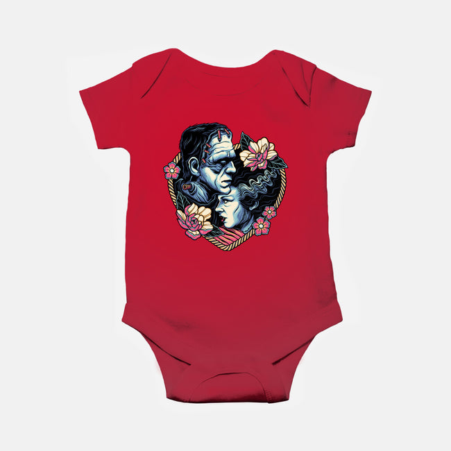 Love Monsters-baby basic onesie-momma_gorilla