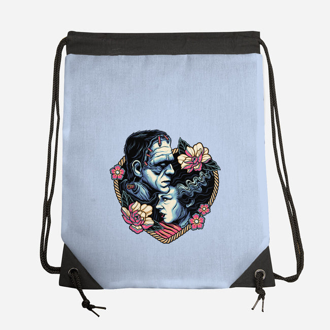 Love Monsters-none drawstring bag-momma_gorilla