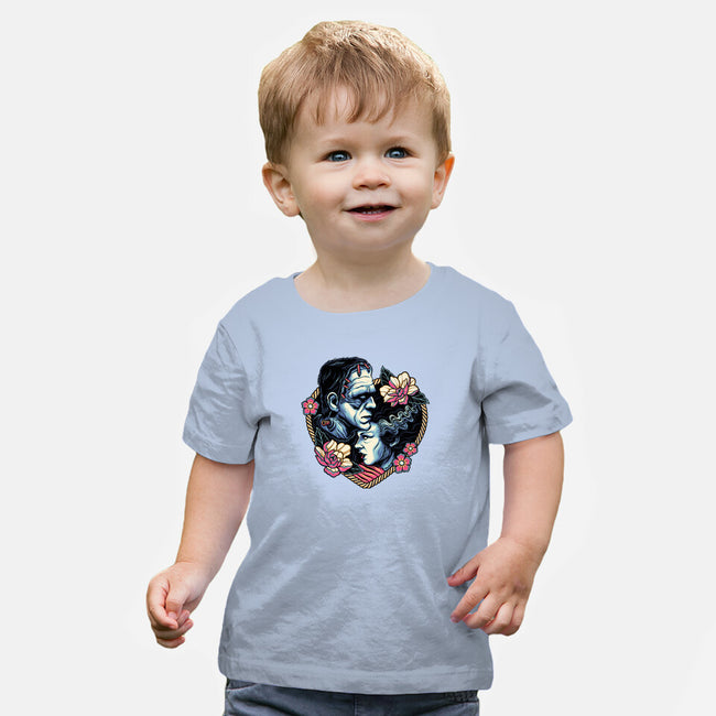 Love Monsters-baby basic tee-momma_gorilla