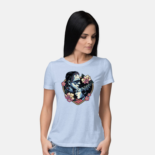 Love Monsters-womens basic tee-momma_gorilla