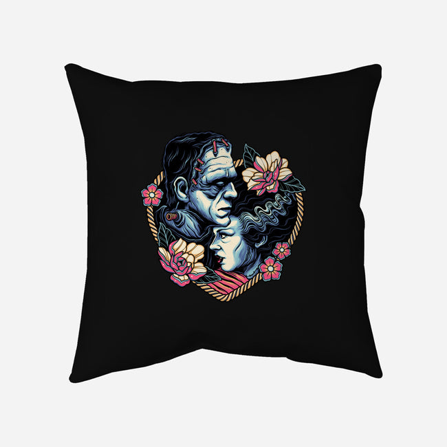 Love Monsters-none removable cover w insert throw pillow-momma_gorilla