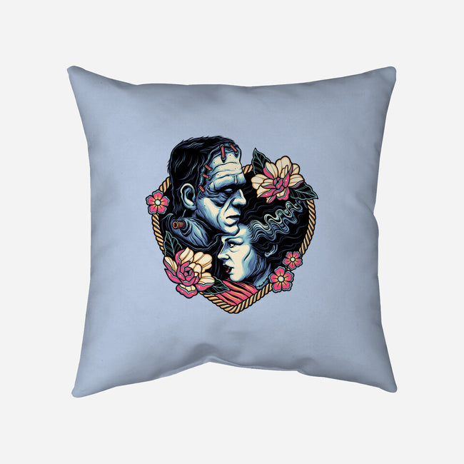 Love Monsters-none removable cover w insert throw pillow-momma_gorilla