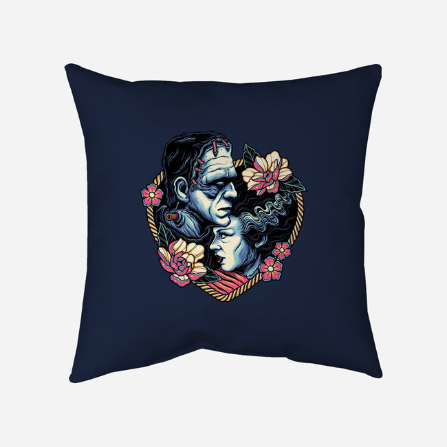 Love Monsters-none removable cover w insert throw pillow-momma_gorilla