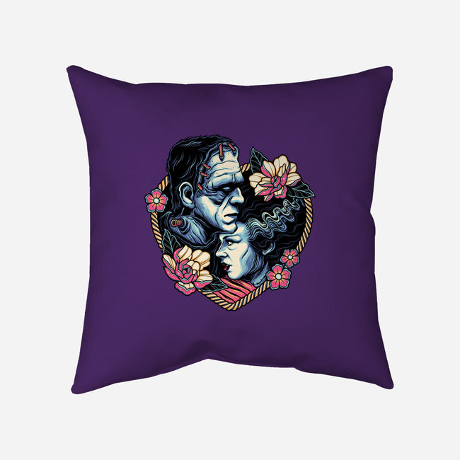 Love Monsters-none removable cover w insert throw pillow-momma_gorilla