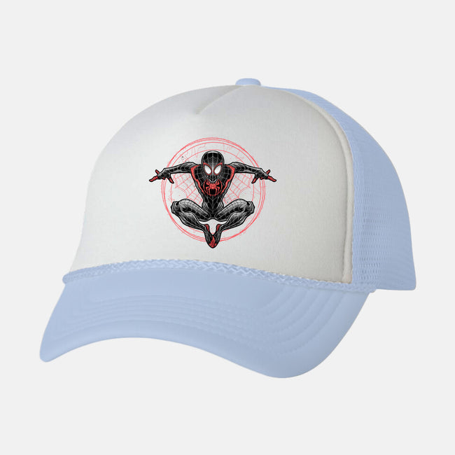 Web Slinging-unisex trucker hat-glitchygorilla