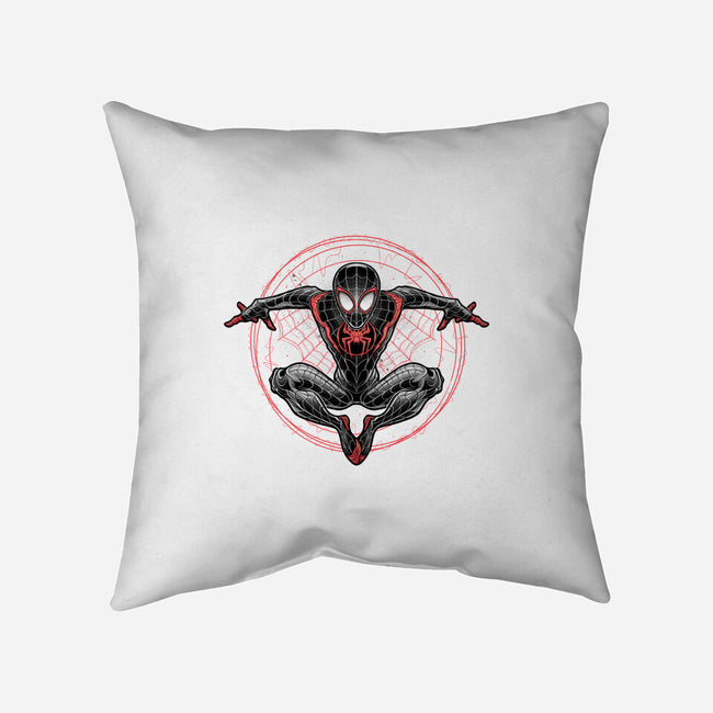 Web Slinging-none removable cover w insert throw pillow-glitchygorilla