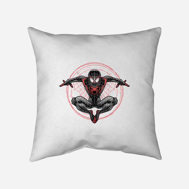 Web Slinging-none removable cover throw pillow-glitchygorilla