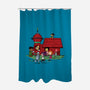 Doghouse Express-none polyester shower curtain-SeamusAran