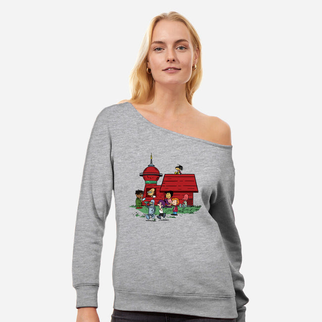 Doghouse Express-womens off shoulder sweatshirt-SeamusAran