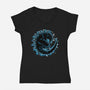Kaiju Splash-womens v-neck tee-nickzzarto