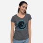 Kaiju Splash-womens v-neck tee-nickzzarto