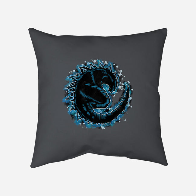 Kaiju Splash-none removable cover w insert throw pillow-nickzzarto