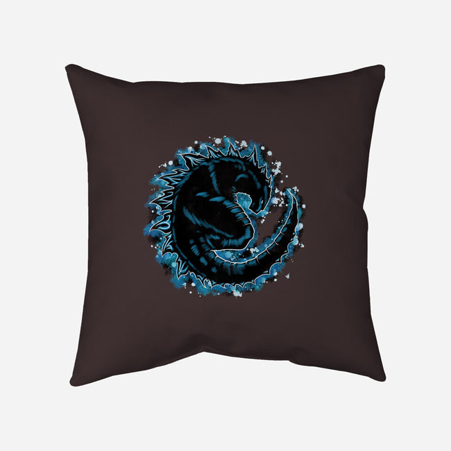 Kaiju Splash-none removable cover w insert throw pillow-nickzzarto